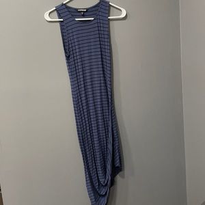 Navy Blue and black striped dress. Size XS